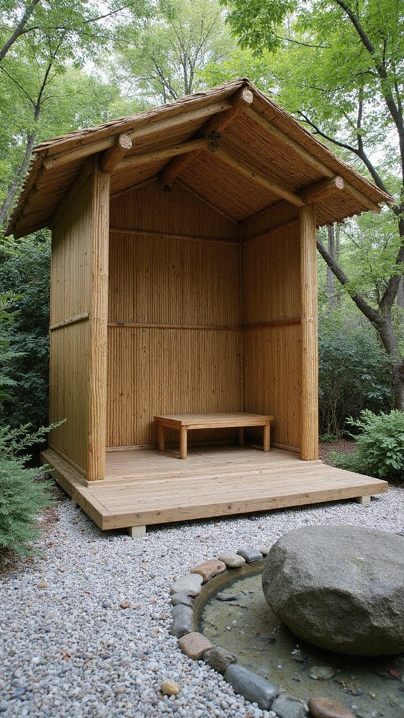 33 Charming Backyard Gazebo Ideas to Create Your Perfect Retreat! - 12. Zen Meditation Gazebo