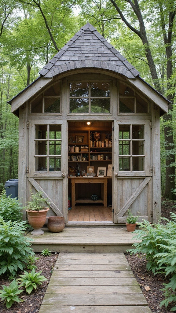 33 Charming Backyard Gazebo Ideas to Create Your Perfect Retreat! - 14. Artistic Studio Gazebo