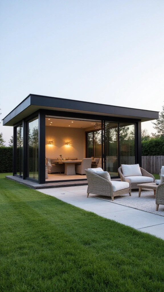 33 Charming Backyard Gazebo Ideas to Create Your Perfect Retreat! - 2. Modern Minimalist Gazebo