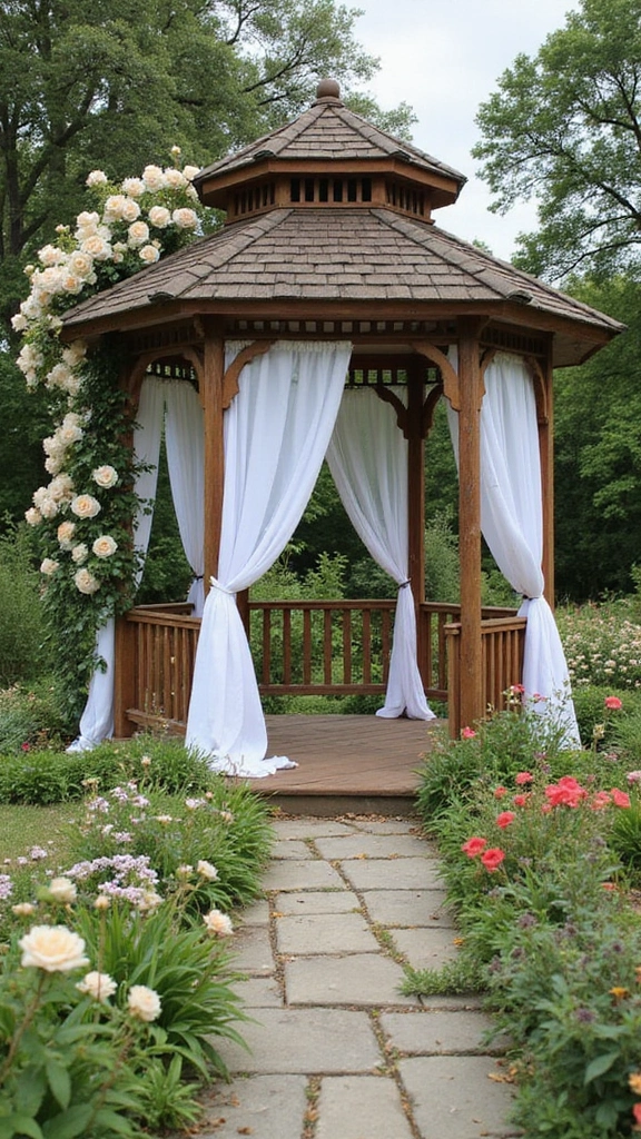 33 Charming Backyard Gazebo Ideas to Create Your Perfect Retreat! - 3. Enchanted Garden Gazebo
