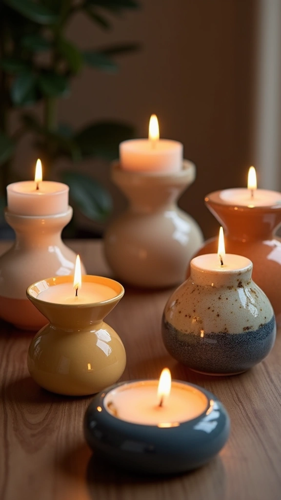 52 Stunning Ceramic DIY Inspo Ideas That Will Transform Your Home! - 4. Unique Candle Holders