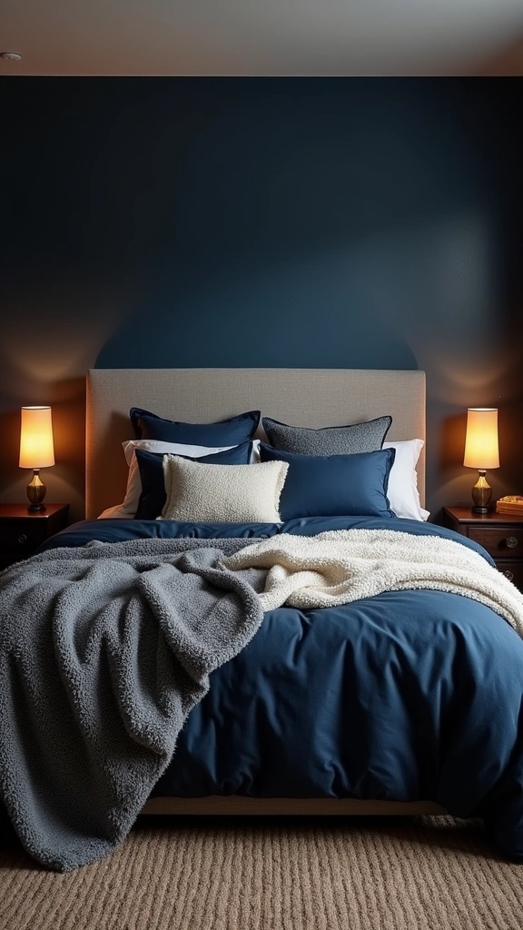 Step into Style: 15 Inspiring Color Drenching Bedroom Ideas You’ll Adore! - 6. Dark and Cozy