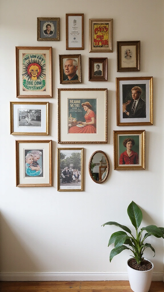 12 Vintage Apartment Aesthetic Ideas That'll Make You Want to Move In Right Now! - 1. Eclectic Gallery Wall