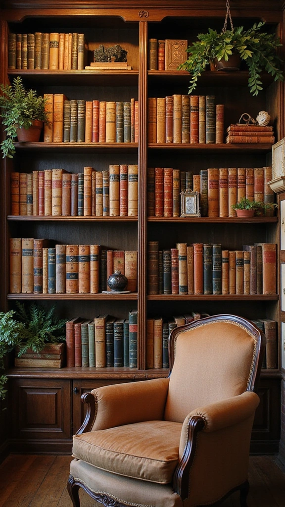 12 Vintage Apartment Aesthetic Ideas That'll Make You Want to Move In Right Now! - 8. Vintage Books and Shelves