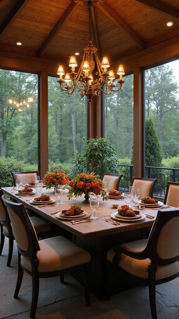 16 Luxury Screened In Porch Ideas That Will Make Your Home Feel Like a Resort! - 6. Luxe Outdoor Dining Space