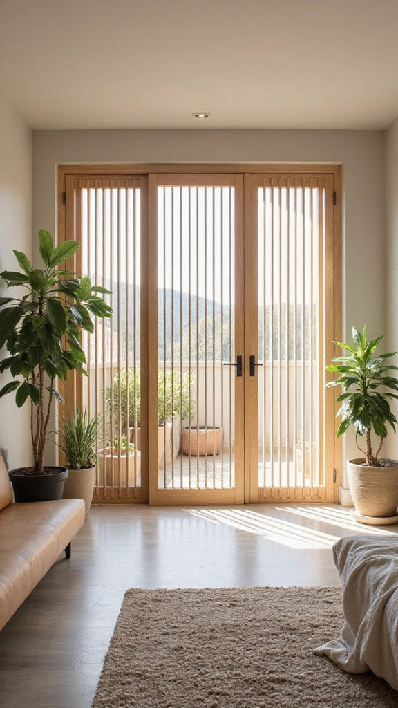 16 Modern Privacy Screens That Will Make Your Home Look Like a Design Magazine! (Don’t Miss #2!) - 1. The Minimalist Wooden Slat Screen