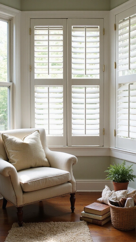 16 Modern Privacy Screens That Will Make Your Home Look Like a Design Magazine! (Don’t Miss #2!) - 13. The Classic Shutter Screen