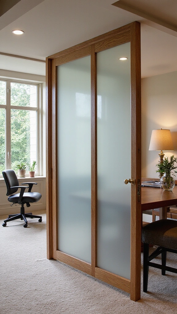 16 Modern Privacy Screens That Will Make Your Home Look Like a Design Magazine! (Don’t Miss #2!) - 15. The Elegant Glass and Wood Combo