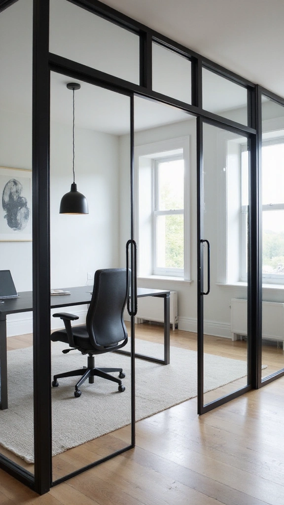 16 Modern Privacy Screens That Will Make Your Home Look Like a Design Magazine! (Don’t Miss #2!) - 4. The Sleek Glass Partition