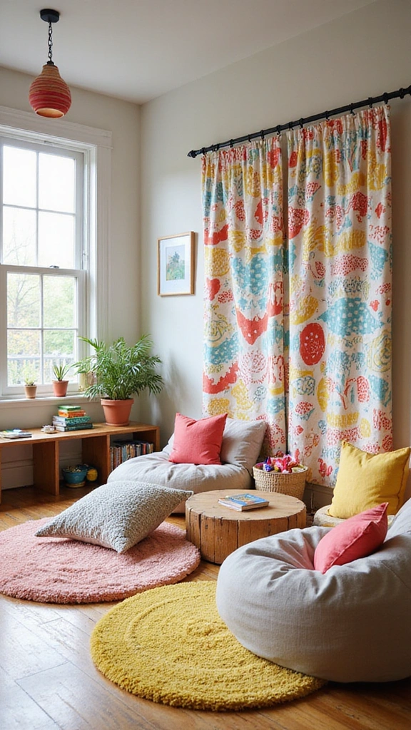 16 Modern Privacy Screens That Will Make Your Home Look Like a Design Magazine! (Don’t Miss #2!) - 7. The Colorful Fabric Screen