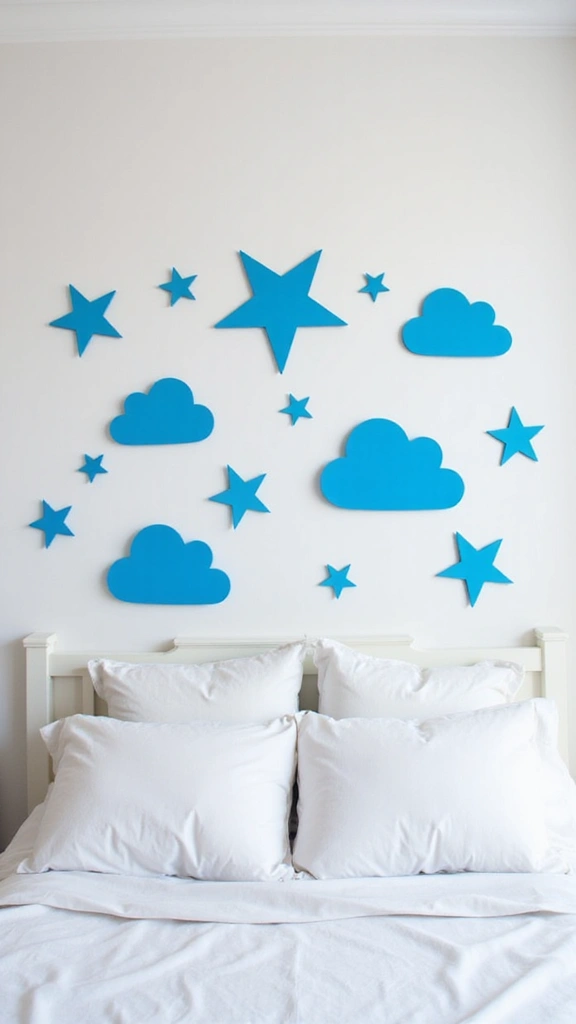 20 Modern Blue Bedroom Decor Accessories to Brighten Up Your Space! - 18. Bright Blue Wall Decals