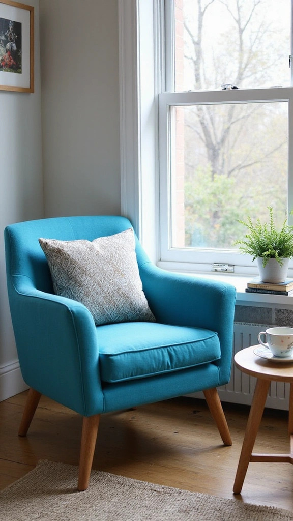 20 Modern Blue Bedroom Decor Accessories to Brighten Up Your Space! - 9. Playful Blue Accent Chairs