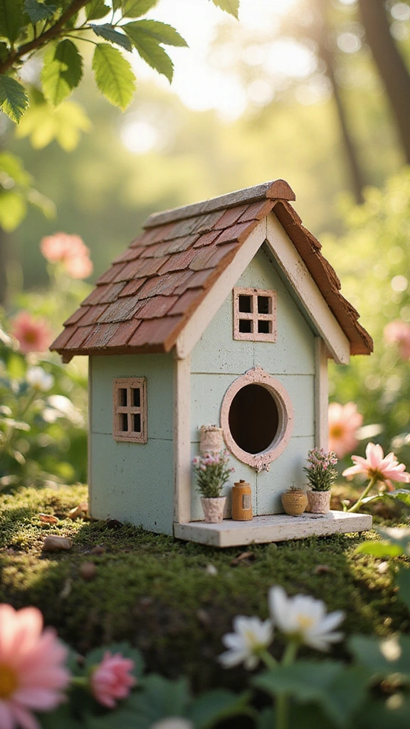 21 Creative Bird House Ideas You Can Make This Weekend (Your Feathered Friends Will Thank You!) - 5. Cottage-style Birdhouse