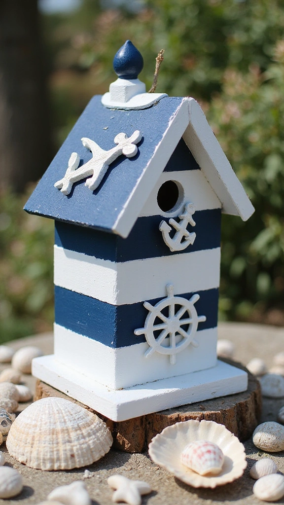 21 Creative Bird House Ideas You Can Make This Weekend (Your Feathered Friends Will Thank You!) - 6. Nautical-themed Birdhouse