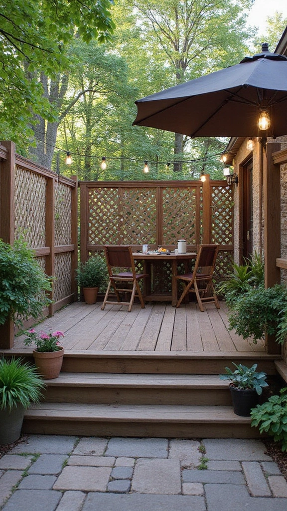 21 Creative Deck Skirting Designs That Will Elevate Your Outdoor Vibe (#5 Is a Game Changer!) - 16. Decorative Screens