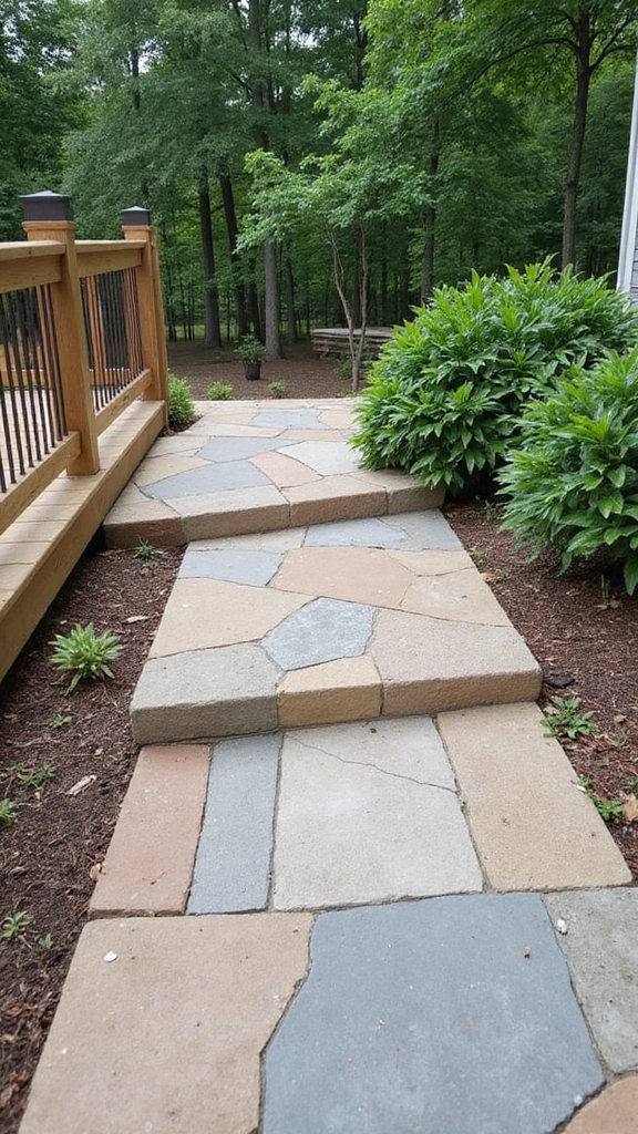 21 Creative Deck Skirting Designs That Will Elevate Your Outdoor Vibe (#5 Is a Game Changer!) - 17. Natural Stone Slabs