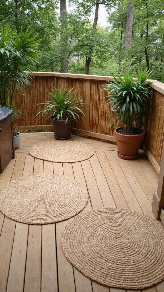 21 Creative Deck Skirting Designs That Will Elevate Your Outdoor Vibe (#5 Is a Game Changer!) - 7. Eco-Friendly Bamboo Skirting