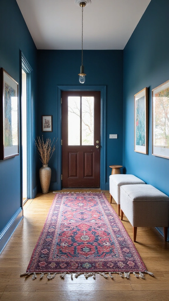 21 Modern Small Entrance Hall Ideas That Will Upgrade Your Home Instantly! - 5. Colorful Accents