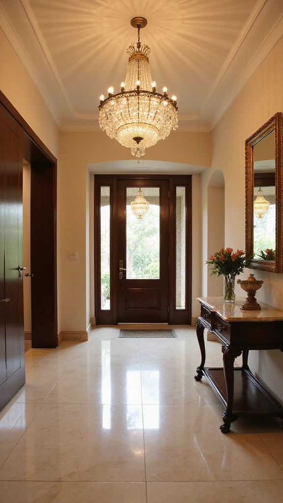 21 Modern Small Entrance Hall Ideas That Will Upgrade Your Home Instantly! - 6. Elegant Lighting