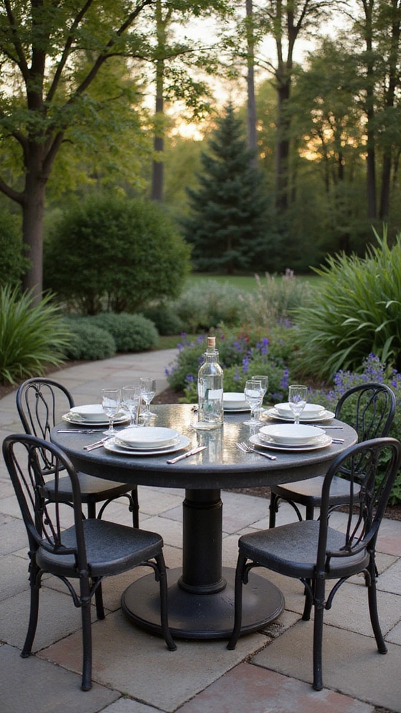 22 Spool Table Ideas That Add a Touch of Elegance to Your Patio (Watch Out for #11!) - 8. Spool Table with a Glass Top