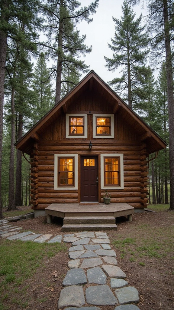 23 Inspirational Exterior Color Schemes to Brighten Up Your Home (Don’t Miss #10!) - 8. Rustic Brown and Cream
