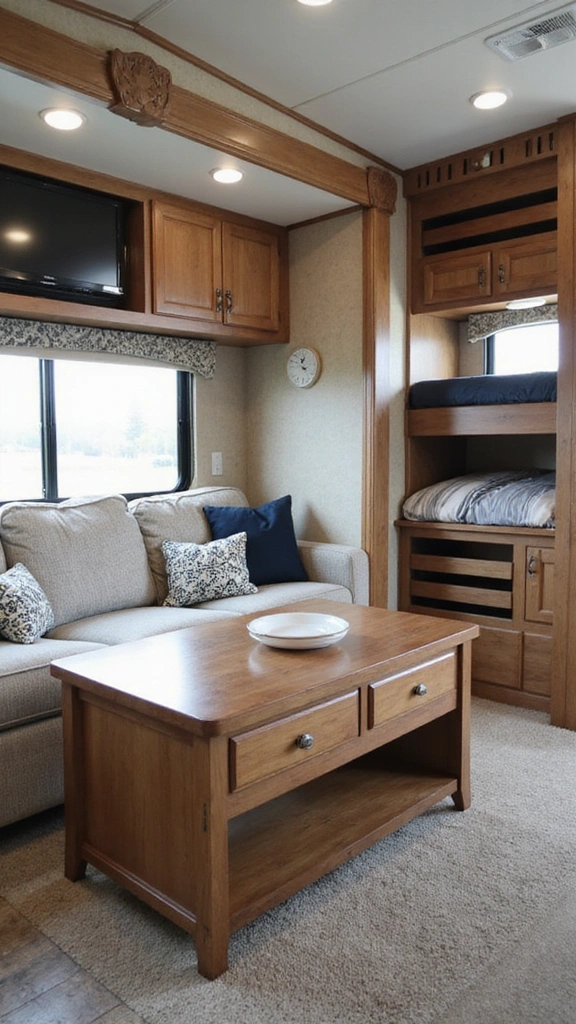25 Clever RV Storage Solutions That Will Leave You Speechless! - 21. Innovative Use of Furniture