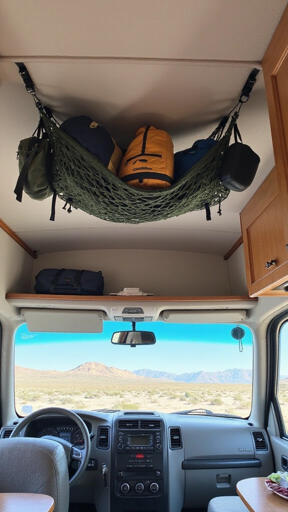 25 Clever RV Storage Solutions That Will Leave You Speechless! - 6. Ceiling Storage Options