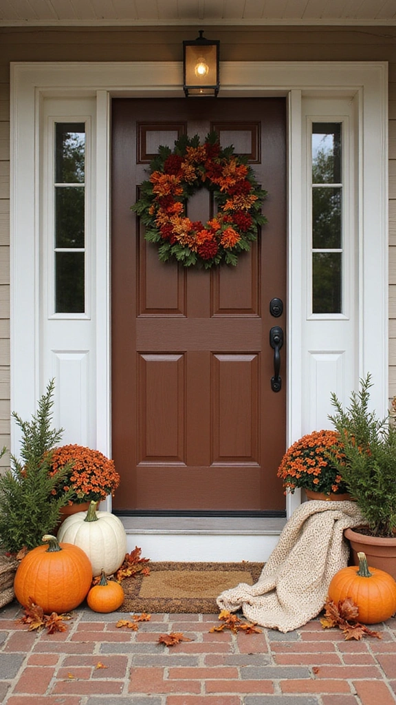 25 Stunning Front Door Ideas That'll Make Your Neighbors Green with Envy! - 10. Seasonal Decor