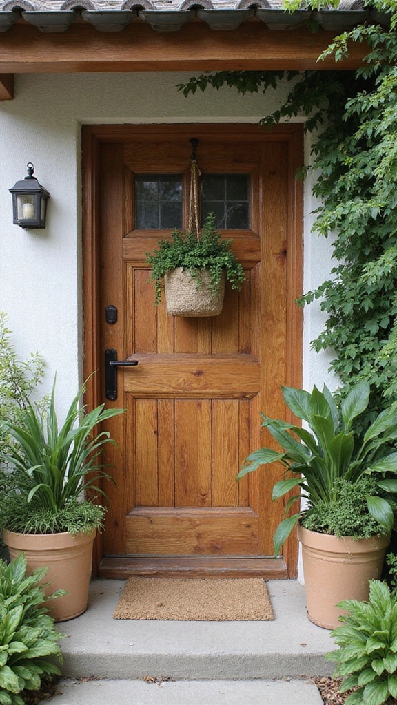 25 Stunning Front Door Ideas That'll Make Your Neighbors Green with Envy! - 15. Eco-Friendly Elements