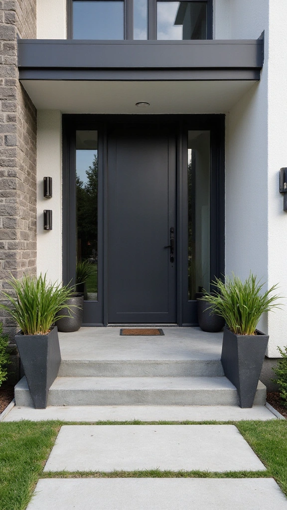 25 Stunning Front Door Ideas That'll Make Your Neighbors Green with Envy! - 4. Modern Minimalism