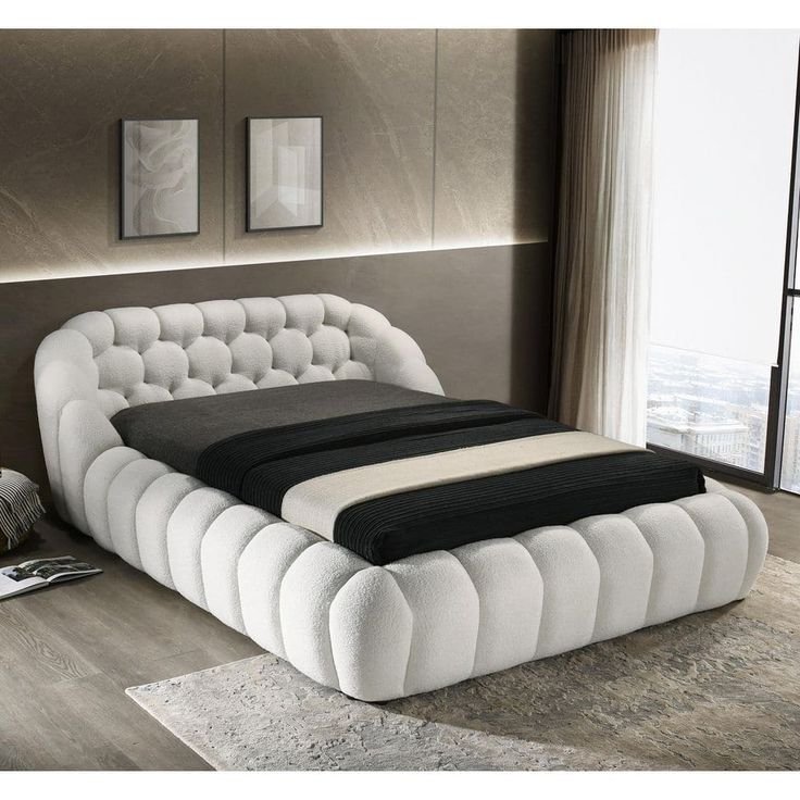 29 Stylish Bed Frame Ideas That'll Elevate Your Bedroom Instantly! - Art Deco Inspiration: Glamorous Lines