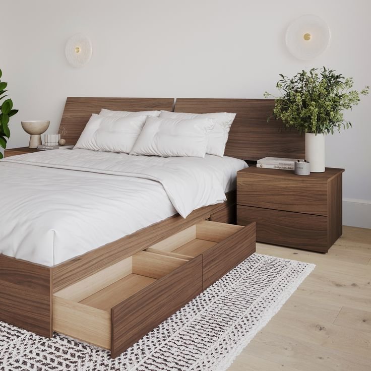 29 Stylish Bed Frame Ideas That'll Elevate Your Bedroom Instantly! - Boho Chic: Rattan and Natural Textures