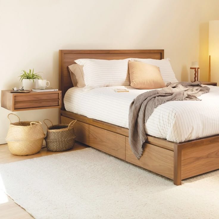 29 Stylish Bed Frame Ideas That'll Elevate Your Bedroom Instantly! - Cosy Corner: L-Shaped Bed Frame