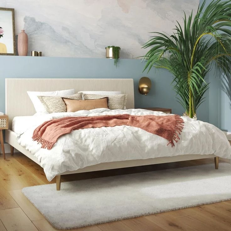 29 Stylish Bed Frame Ideas That'll Elevate Your Bedroom Instantly! - Textured Layers: Padded Headboard Bed