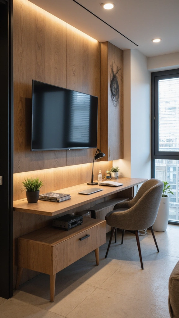 30 Tiny Studio Apartment Layouts That'll Make You Wish You Lived in a Dollhouse! - 10. The Tech-Savvy Studio