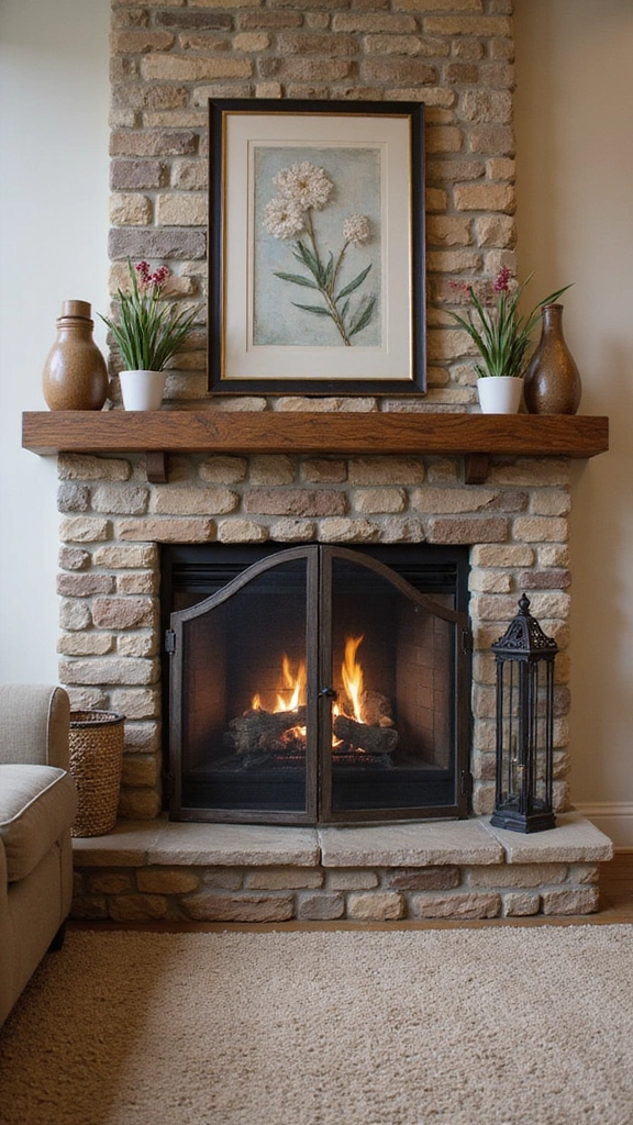 15 Fireplace Decor Ideas to Turn Your Living Room into a Cozy Haven (You'll Love #9!) - 12. Stylish Fireplace Screens