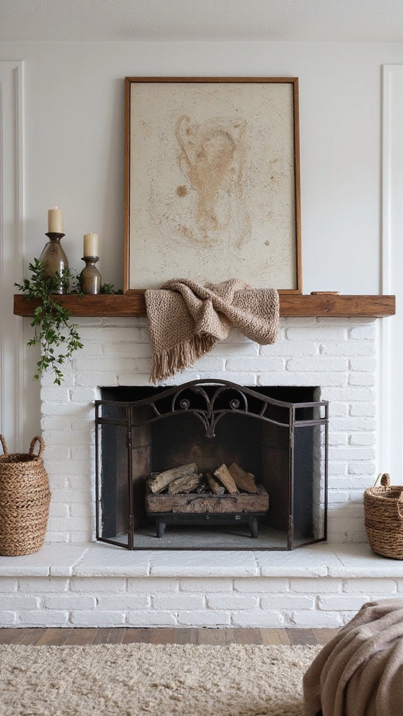 15 Fireplace Decor Ideas to Turn Your Living Room into a Cozy Haven (You'll Love #9!) - 2. Layered Textures
