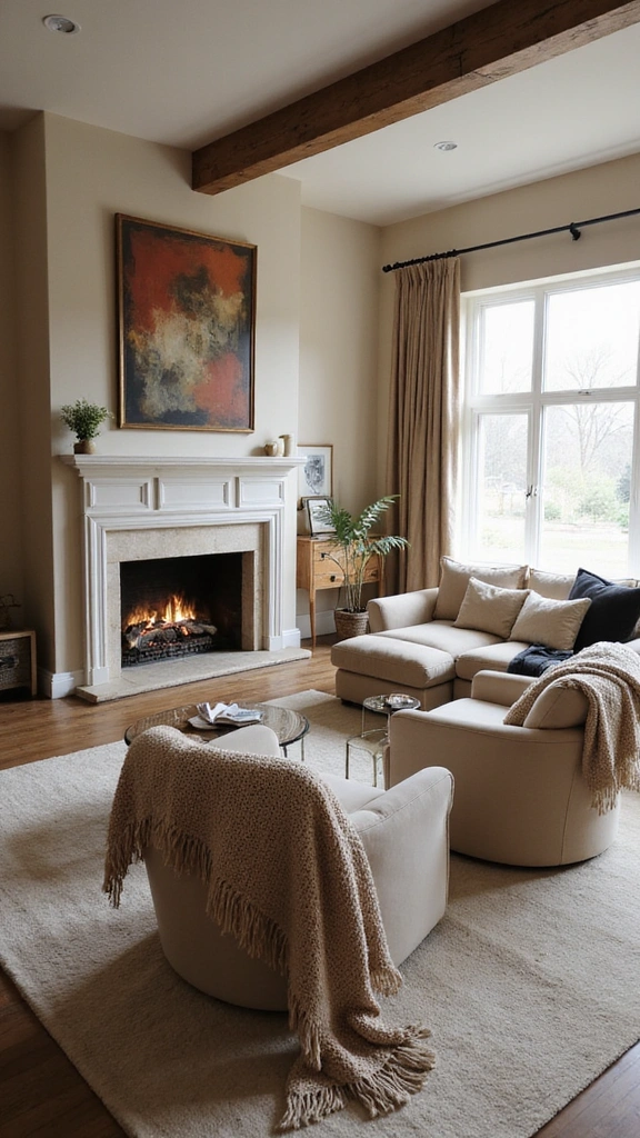15 Fireplace Decor Ideas to Turn Your Living Room into a Cozy Haven (You'll Love #9!) - 3. Cozy Seating Arrangements