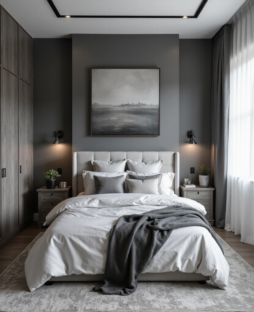 22 Cozy Traditional Bedroom Inspirations That Will Wrap You in Comfort! - 13. Classic Monochrome