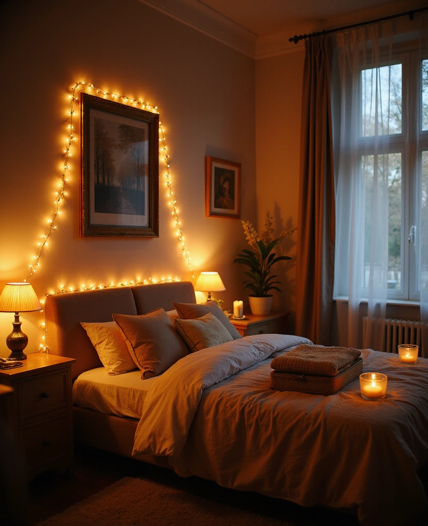 22 Cozy Traditional Bedroom Inspirations That Will Wrap You in Comfort! - 18. Warm Lighting Solutions
