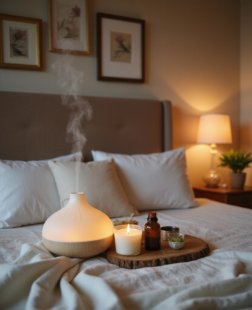 22 Cozy Traditional Bedroom Inspirations That Will Wrap You in Comfort! - 21. Comforting Bedroom Scents