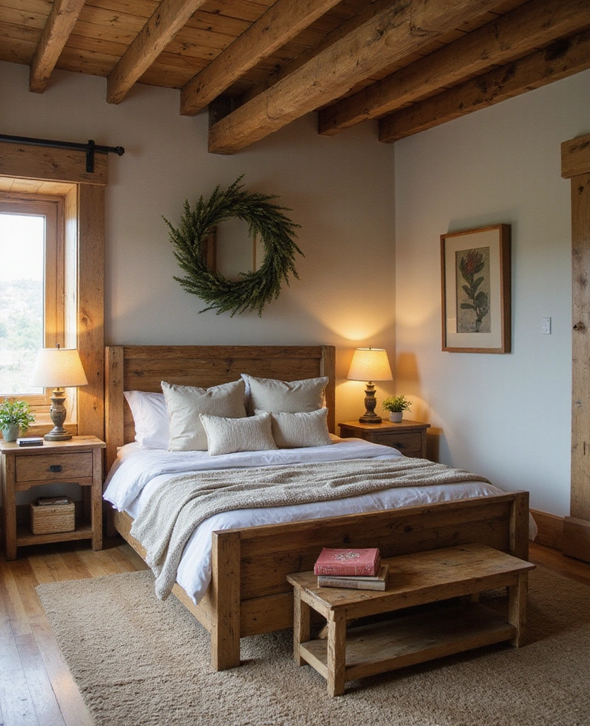 22 Cozy Traditional Bedroom Inspirations That Will Wrap You in Comfort! - 3. Rustic Retreat