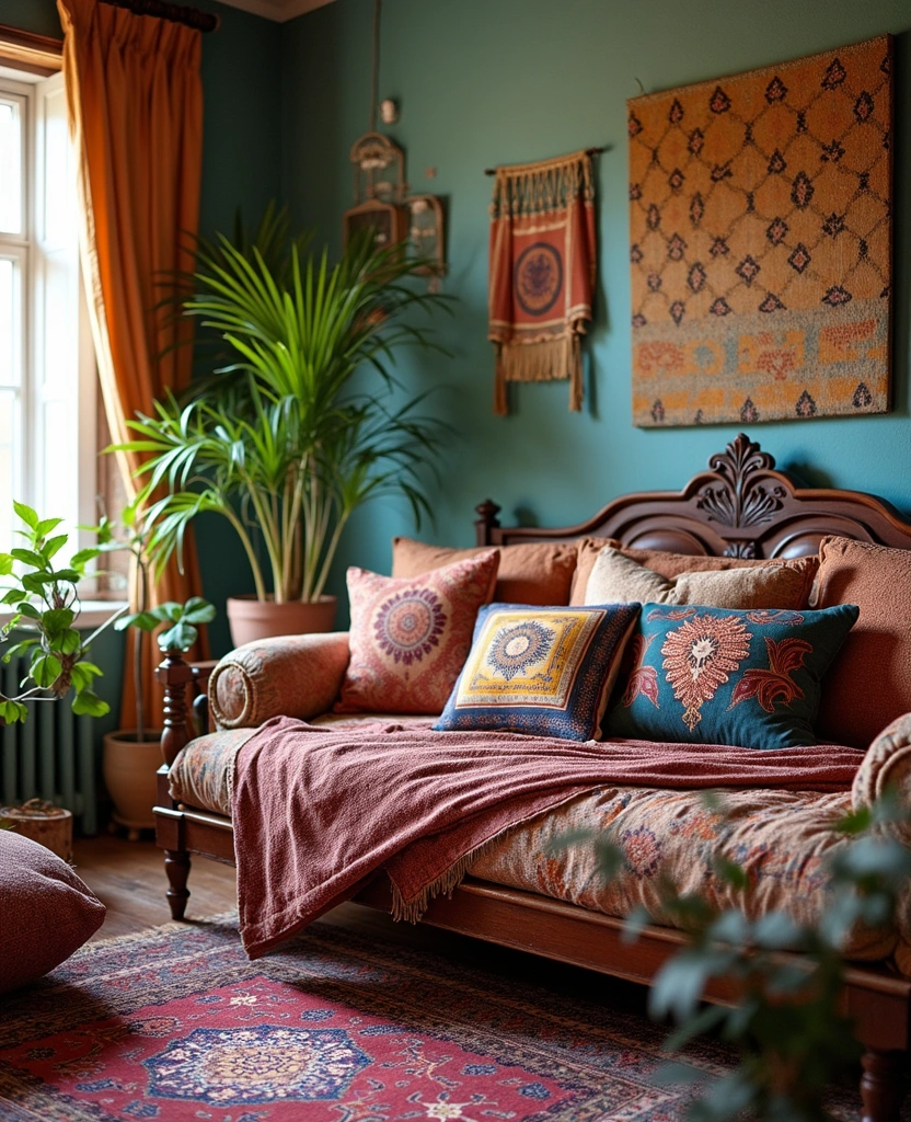 22 Cozy Traditional Bedroom Inspirations That Will Wrap You in Comfort! - 5. Bohemian Meets Traditional
