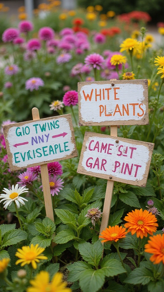 22 Unique Garden Crafts That Will Elevate Your Home Decor (Don't Miss #15!) - 13. Garden Signs