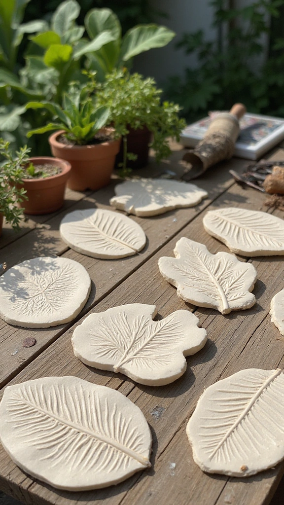 22 Unique Garden Crafts That Will Elevate Your Home Decor (Don't Miss #15!) - 14. Leaf Imprints