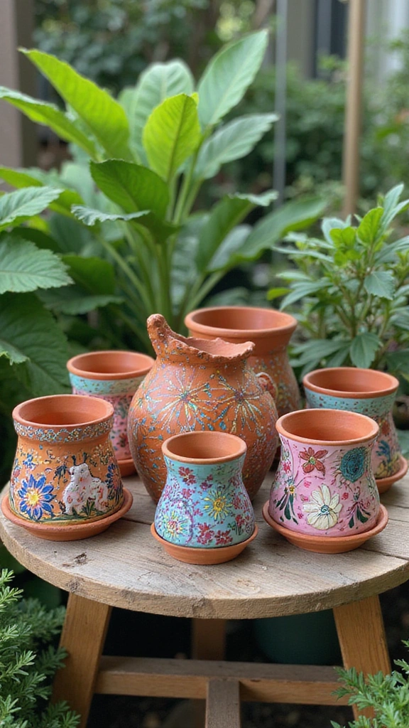 22 Unique Garden Crafts That Will Elevate Your Home Decor (Don't Miss #15!) - 19. Terracotta Pot Art