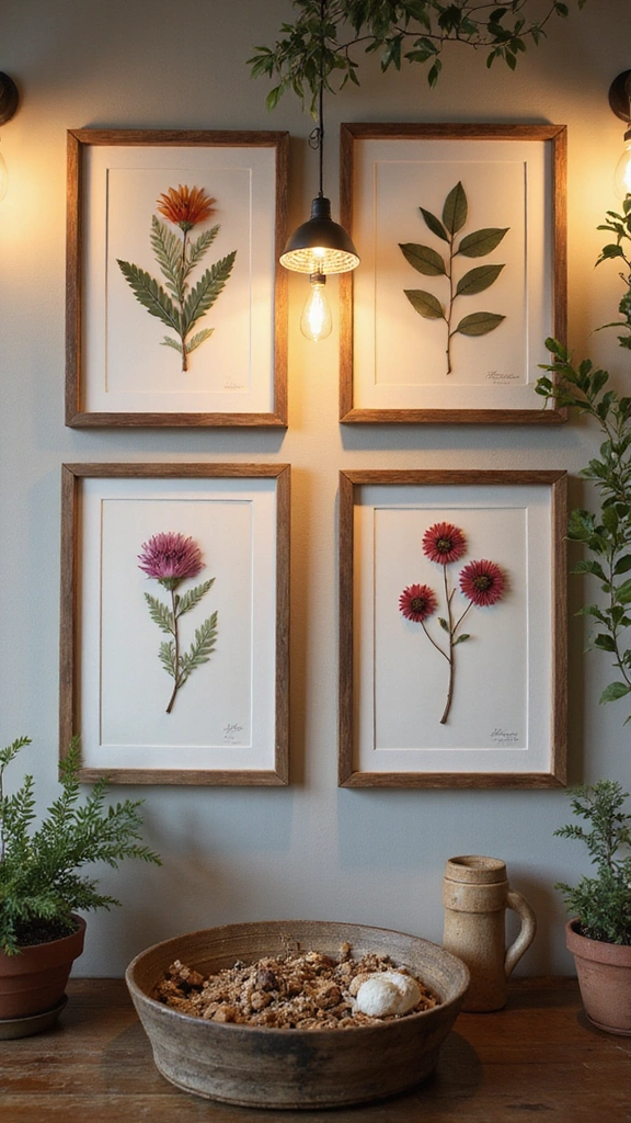 22 Unique Garden Crafts That Will Elevate Your Home Decor (Don't Miss #15!) - 21. Nature-Inspired Wall Art