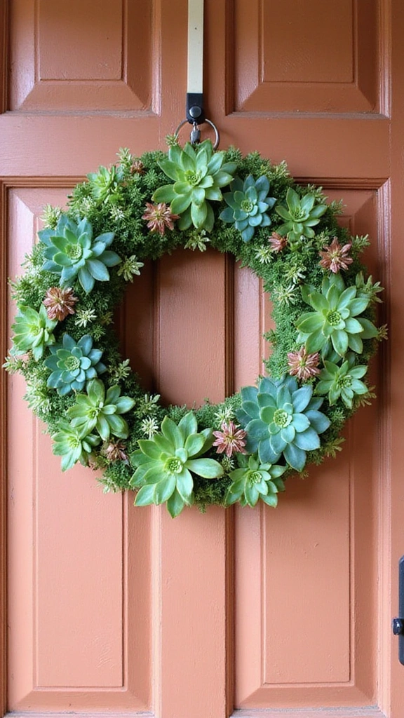 22 Unique Garden Crafts That Will Elevate Your Home Decor (Don't Miss #15!) - 4. Succulent Wreaths