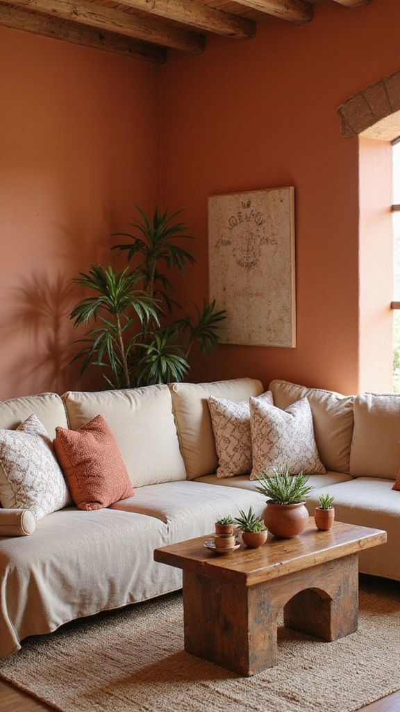 25 Stunning Living Room Paint Color Ideas That Will Transform Your Space! - 5. Warm Terracotta