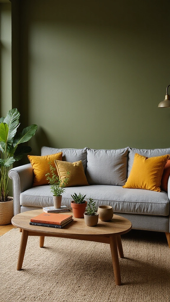 25 Stunning Living Room Paint Color Ideas That Will Transform Your Space! - 6. Elegant Olive Green